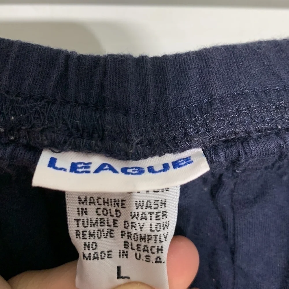 League Hofstra university New York Navy Blue Cotton Shorts Elastic waist large